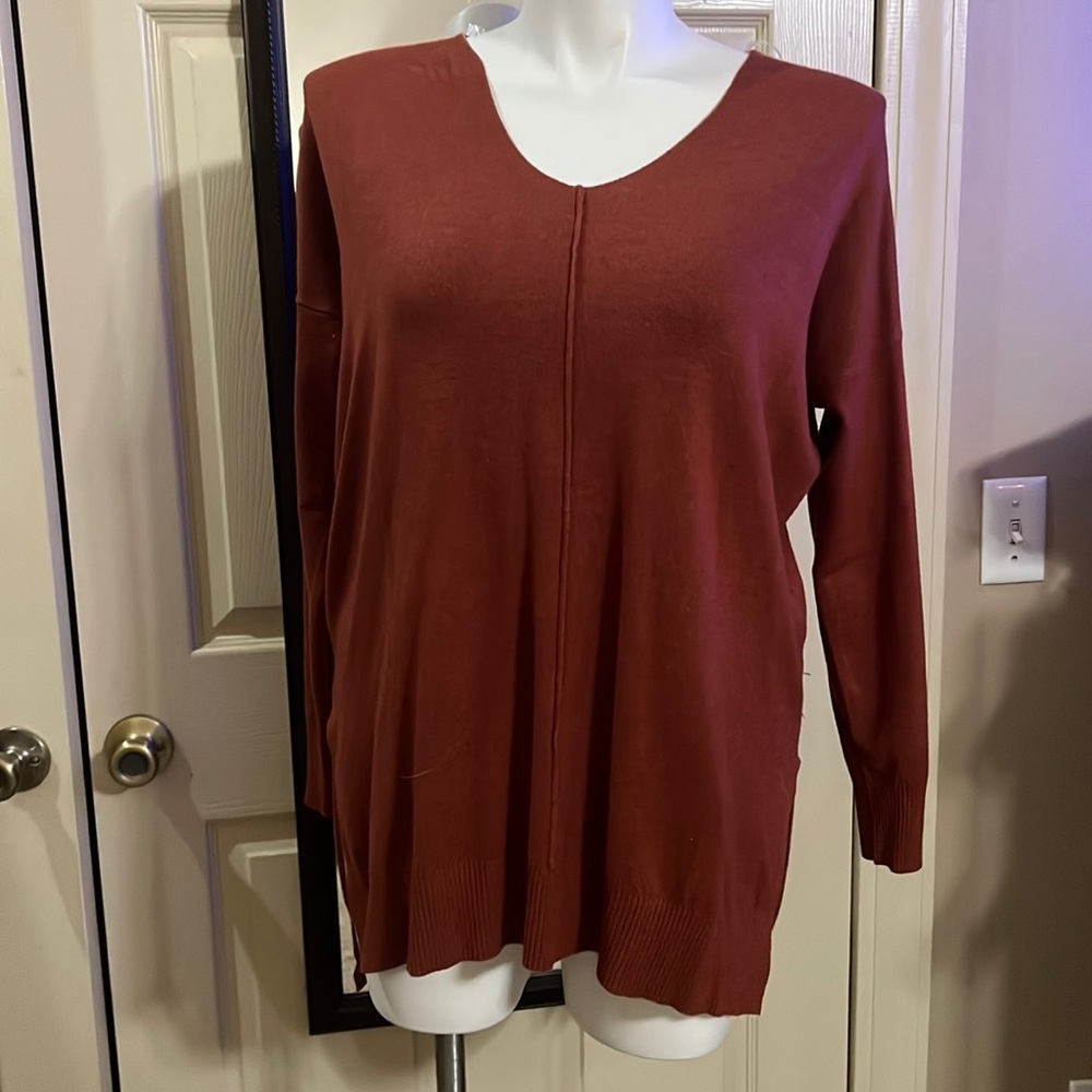 Gorgeous rust sweater from Zenana